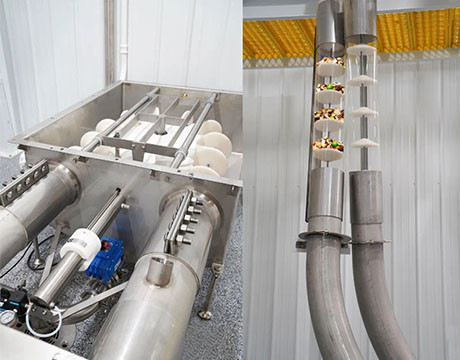 Sistema de acero inoxidable de la cinta transportadora para los polvos de la comida