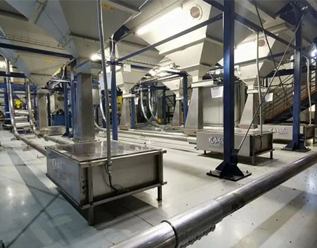 Sistema de acero inoxidable de la cinta transportadora para los polvos de la comida