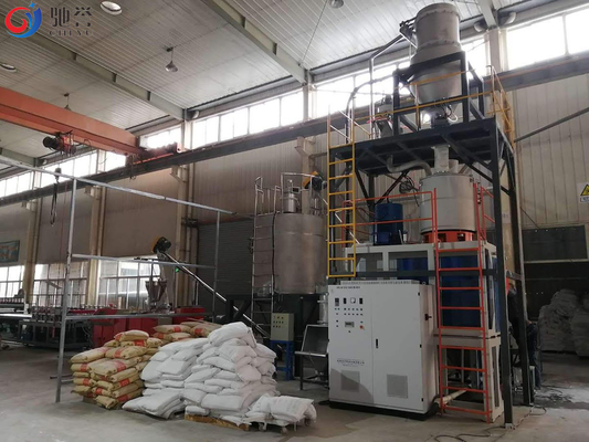 Sistema transportador de mezcla de alimentación automático para la línea de la protuberancia del perfil del marco de puerta de WPC