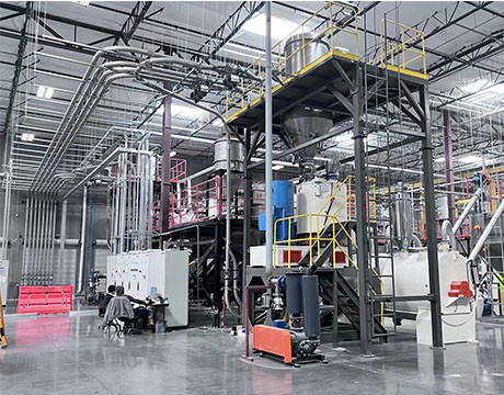 Sistema de transporte de mezcla de pesaje de alimentación automática para la cadena de producción de piso SPC