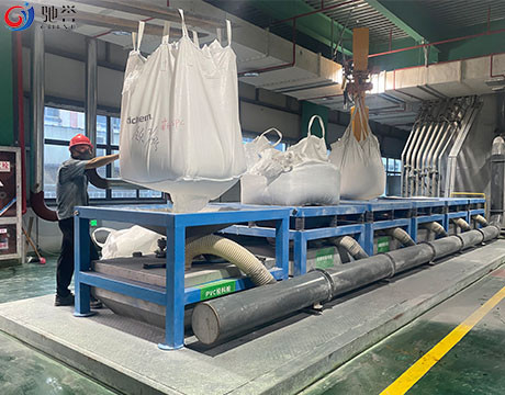 Sistema de transporte de mezcla de pesaje de alimentación automática para la cadena de producción de piso SPC