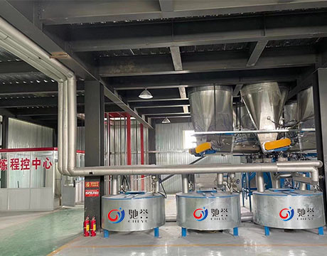 Sistema de mezcla de dosificación automático para la cadena de producción de goma