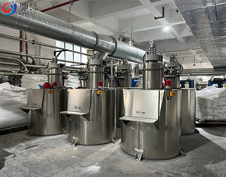 Sistema de mezcla de dosificación de alimentación auto para la línea de la protuberancia del piso de SPC/WPC/LVT