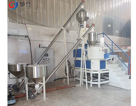 Calefacción de alta velocidad y mezclador de enfriamiento Turbomixer del mezclador con el sistema de la transportación neumática