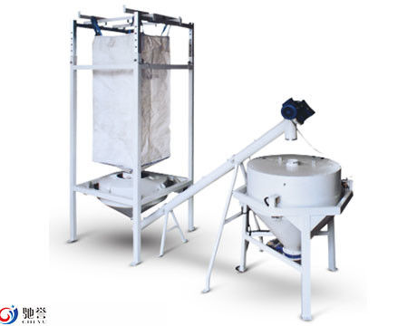 Transportador de alimentación automática Estación de descarga de bolsas grandes Transportadores de tornillo Silo de almacenamiento de materias primas