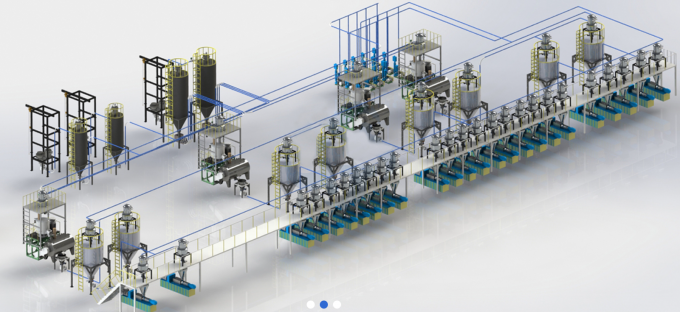 La alimentación del PVC pulveriza la dosificación del sistema balanza auto para la línea 0 de la protuberancia del tubo del PVC